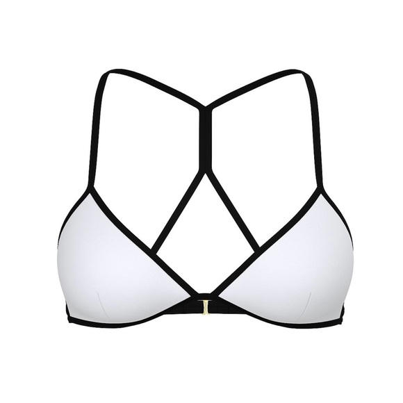 PINK Victoria's Secret Other - PINK Victoria’s Secret Women's Black and White Strappy Bikini Top